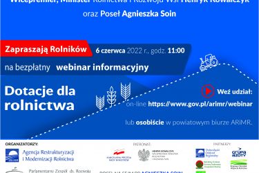 Weź udział w bezpłatnym webinarium poświęconym tematyce związanej z rolnictwem